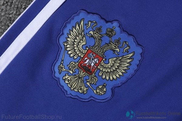 Russland Trainingsanzug 2018 Weiß Blau Fussballtrikots Günstig